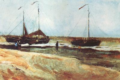 Vincent Van Gogh Beach at Scheveningen in Calm Weather (nn04) oil painting image